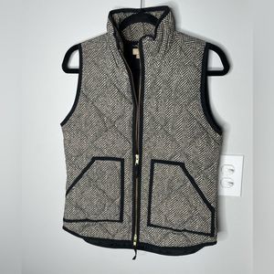J. Crew herringbone puffer vest xxs